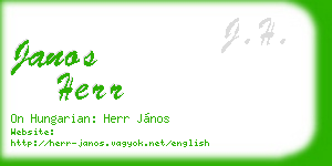 janos herr business card